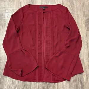 White House Black Market Deep Red Blouse